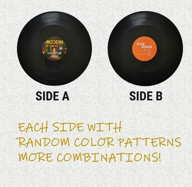 Alt view image 3 of 6 - 12 inch Fake Vinyl Records Fake 10 Pieces in 1 Pack Decorative | Indie Aesthetic Room Decor or Home Decor on Wall for Bedroom or Living Room Discos Music Studio Hip Hop Decorative Purpose