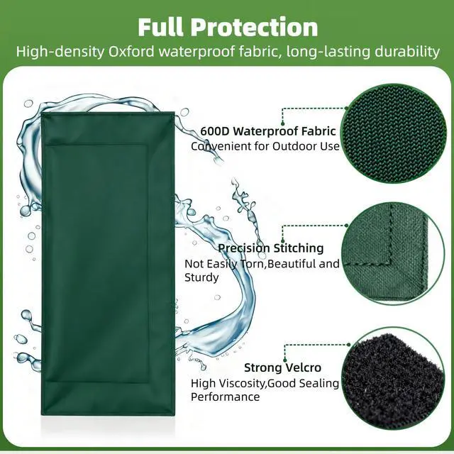Alt view image 3 of 6 - 8-Pack Outdoor Extension Cord Safety Cover, 11.2 x 6 Inch, 600D Oxford Cloth Waterproof Weatherproof Plug Connector Protector with Velcro Closure, Non-Plastic Outlet Cover for Garden, Patio, Yard