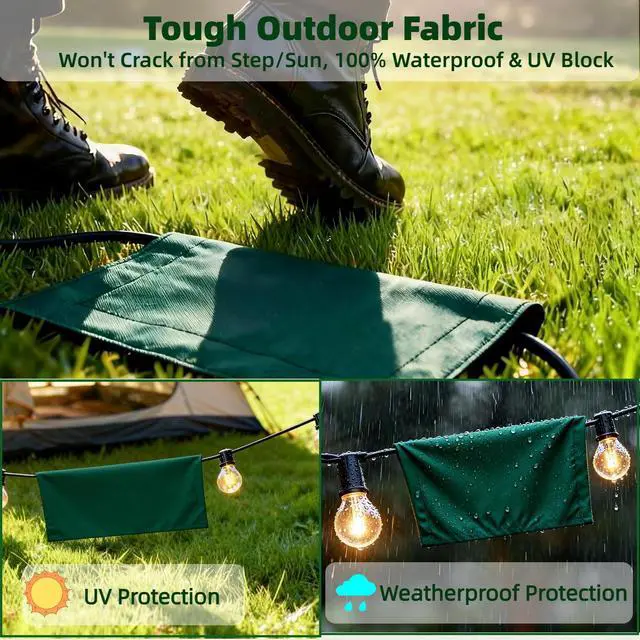 Alt view image 5 of 6 - 8-Pack Outdoor Extension Cord Safety Cover, 11.2 x 6 Inch, 600D Oxford Cloth Waterproof Weatherproof Plug Connector Protector with Velcro Closure, Non-Plastic Outlet Cover for Garden, Patio, Yard