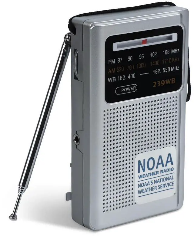 Main image of NOAA Weather Radio Portable Radio, Best Reception, AM FM Transistor Radio for Mowing, Jogging, Cycling, Gardening, Powered by 2 AA Battery