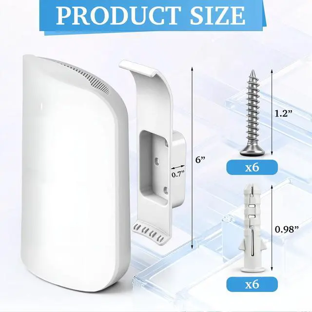 Alt view image 2 of 6 - 3 Pack Wall Mount Holder Compatible with Eero Max 7, Wall Stand Router Bracket Holder Only Compatible with Eero Max 7 Tri-Band Mesh Wi-Fi System Extender, No Messy Wires Space Saving