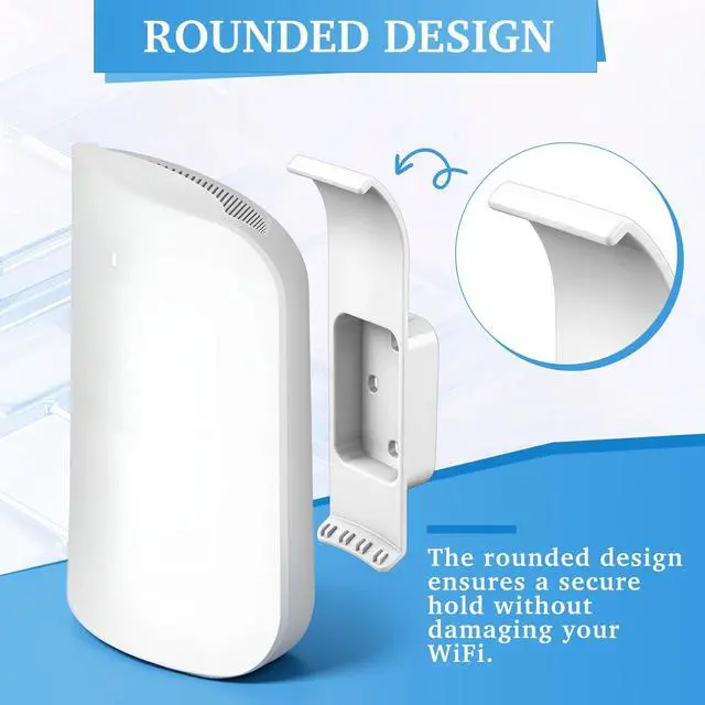 Alt view image 4 of 6 - 3 Pack Wall Mount Holder Compatible with Eero Max 7, Wall Stand Router Bracket Holder Only Compatible with Eero Max 7 Tri-Band Mesh Wi-Fi System Extender, No Messy Wires Space Saving
