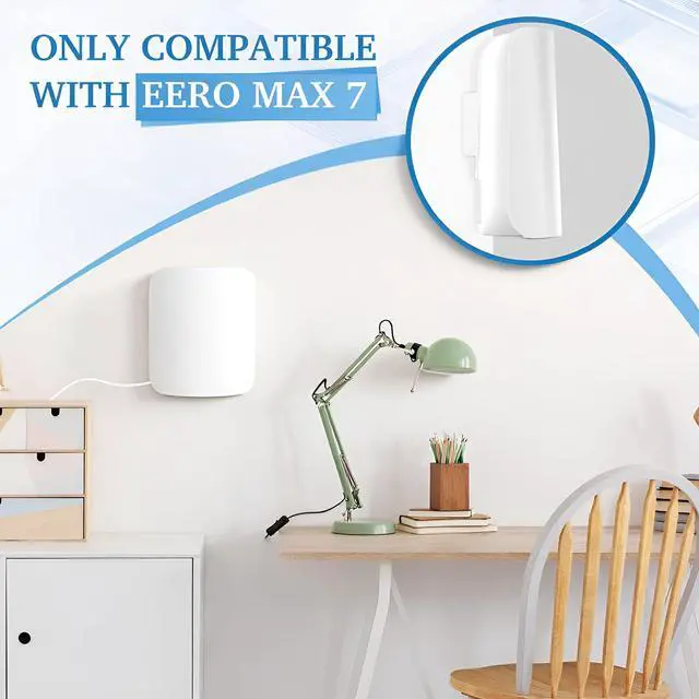 Alt view image 6 of 6 - 3 Pack Wall Mount Holder Compatible with Eero Max 7, Wall Stand Router Bracket Holder Only Compatible with Eero Max 7 Tri-Band Mesh Wi-Fi System Extender, No Messy Wires Space Saving