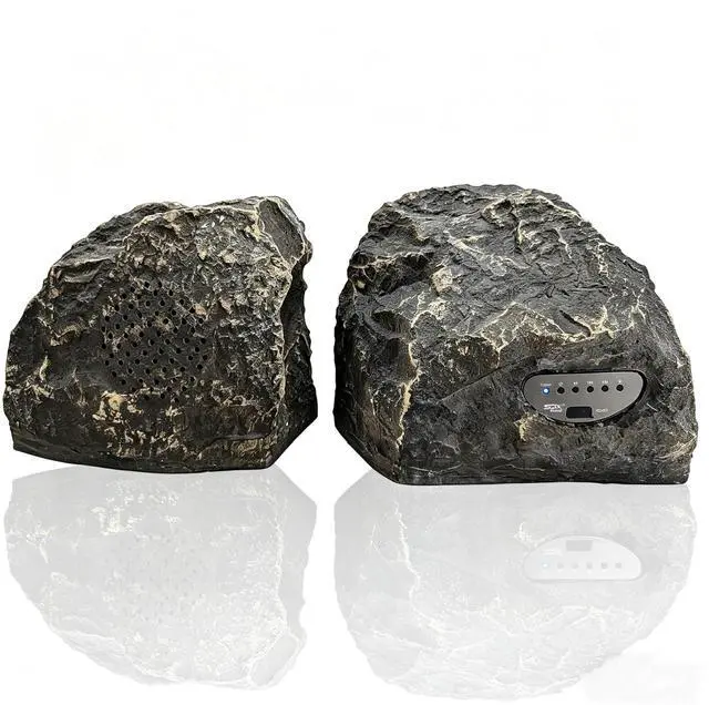 Main image of Rock Speaker with Bluetooth,Outdoor Bluetooth Speakers, Outdoor Speaker Waterproof Rechargeable, Wireless Stereo Pair, USB Charging, All-Weather Garden Patio Speakers BBQ Deck Raw Stone K055shape