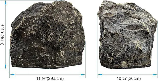 Alt view image 6 of 6 - Rock Speaker with Bluetooth,Outdoor Bluetooth Speakers, Outdoor Speaker Waterproof Rechargeable, Wireless Stereo Pair, USB Charging, All-Weather Garden Patio Speakers BBQ Deck Raw Stone K055shape