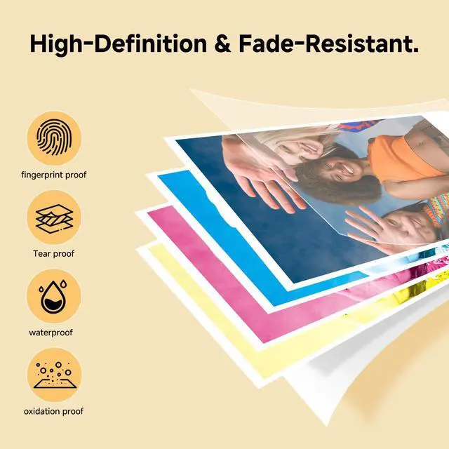 Alt view image 6 of 6 - Z5 Instant Camera & Photo Printer 2-in-1, Portable Printer | Camera &Printer for Kids Adults, 3 Pass, 2.1x3.4 Print (Yellow),Includes 10 Sheets of Initial Photo Paper