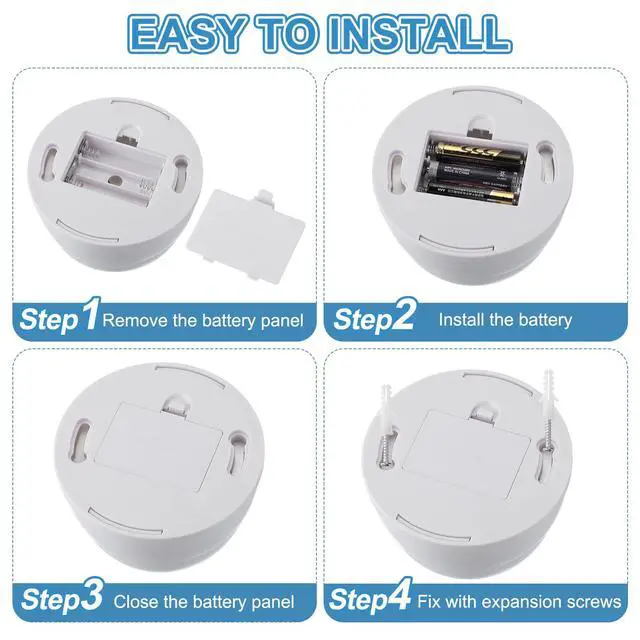 Alt view image 4 of 6 - Fake Security Camera, 4Pcs Dummy Dome Cameras with Flashing Red LED Light/Screw/Cover for Indoor & Outdoor Home Business, White