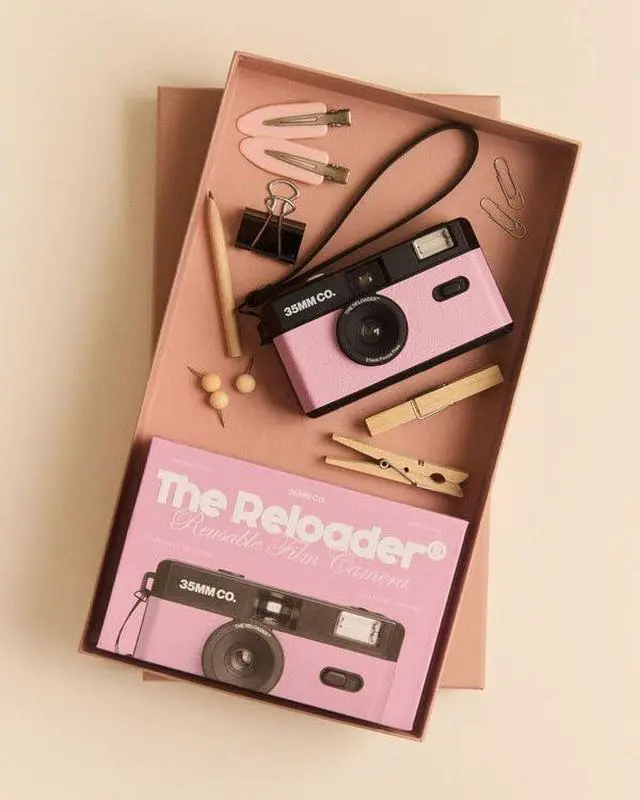 Alt view image 4 of 6 - 35mm Reusable Film Camera with Flash, Compatible with All 35mm Film, Analog Point & Shoot with Manual Advance & Rewind, Perfect for Travel, Beginners & Everyday Nostalgia - Ballerina