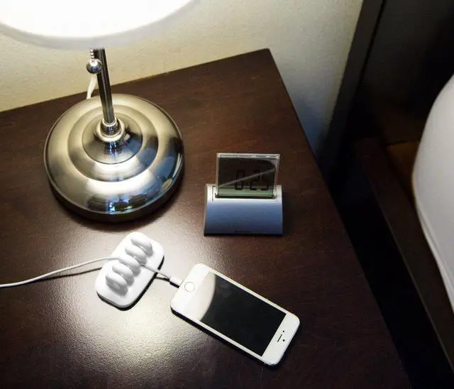 Alt view image 3 of 6 - Desktop Cable Organizer, Weighted, No Bad Smell, Bundled with 2 Reusable Cable Ties (White)