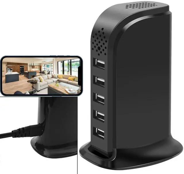 Main image of WIFI USB Charger Hidden Spy Security Camera, Indoor Nanny Cam with Video | 1080p mini home camera,Motion Detection, Loop Recording, App Control, Wireless Surveillance cameras for Home/Pet/Office
