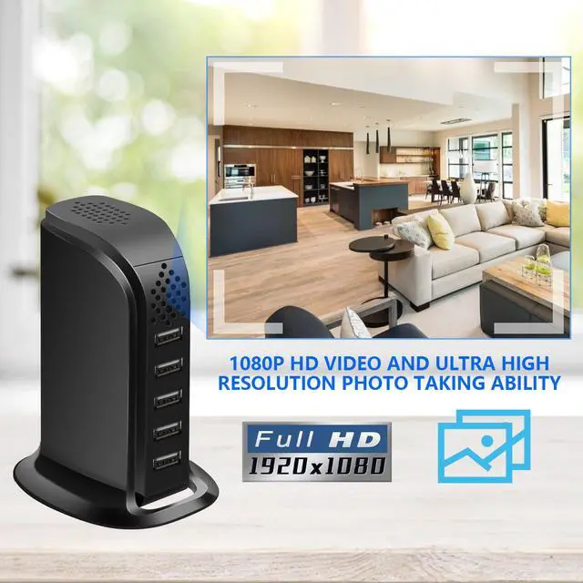 Alt view image 2 of 6 - WIFI USB Charger Hidden Spy Security Camera, Indoor Nanny Cam with Video | 1080p mini home camera,Motion Detection, Loop Recording, App Control, Wireless Surveillance cameras for Home/Pet/Office