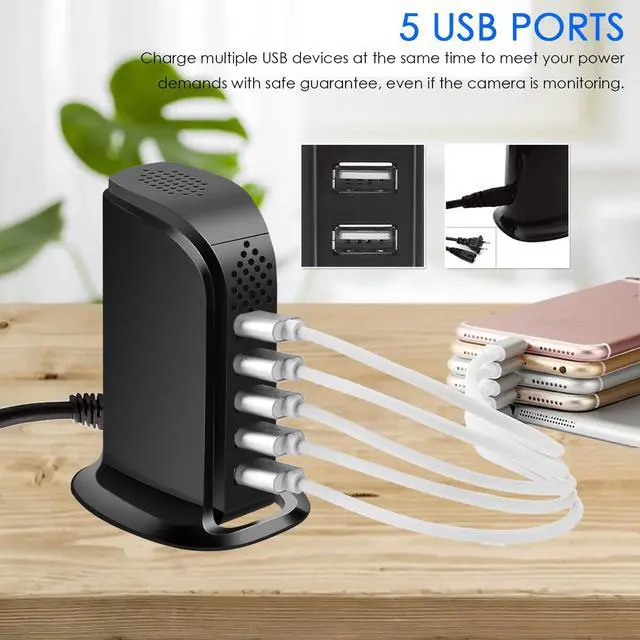 Alt view image 6 of 6 - WIFI USB Charger Hidden Spy Security Camera, Indoor Nanny Cam with Video | 1080p mini home camera,Motion Detection, Loop Recording, App Control, Wireless Surveillance cameras for Home/Pet/Office