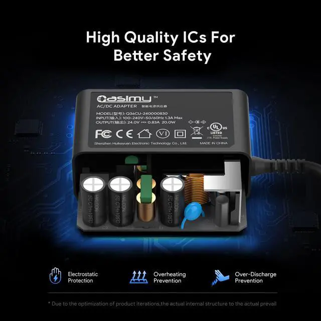 Alt view image 4 of 6 - MC2805A Charger Power Cord Compatible with Eureka P0801 RapidClean Pro Stylus Lightweight Cordless Vacuum Cleaner NEC180 NEC182 NEC185 NEC186 NEC480 Eureka Vacuum MC2805A AC Adapter