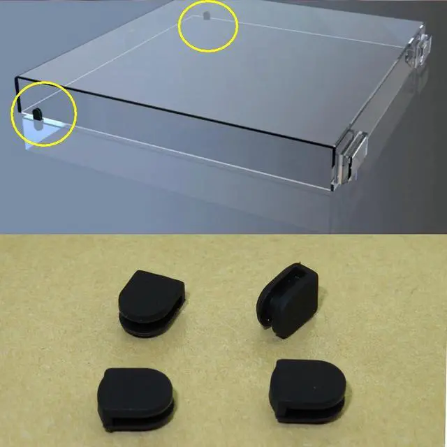Alt view image 6 of 6 - 4Pcs Rubber Bumper Compatible with Audio Technica AT-LP120 AT LP120 ATLP120 Dust Cover Lid Shock Absorber