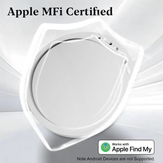 Alt view image 3 of 6 - Air Tracker Tags-4 Pack, Bluetooth Tracker, Work with Apple Find My (iOS Only), Smart Tag with Protective Case/Keychain/Lanyard, for Luggage/Key/Suitcase, Replaceable Battery, Waterproof Key Finder