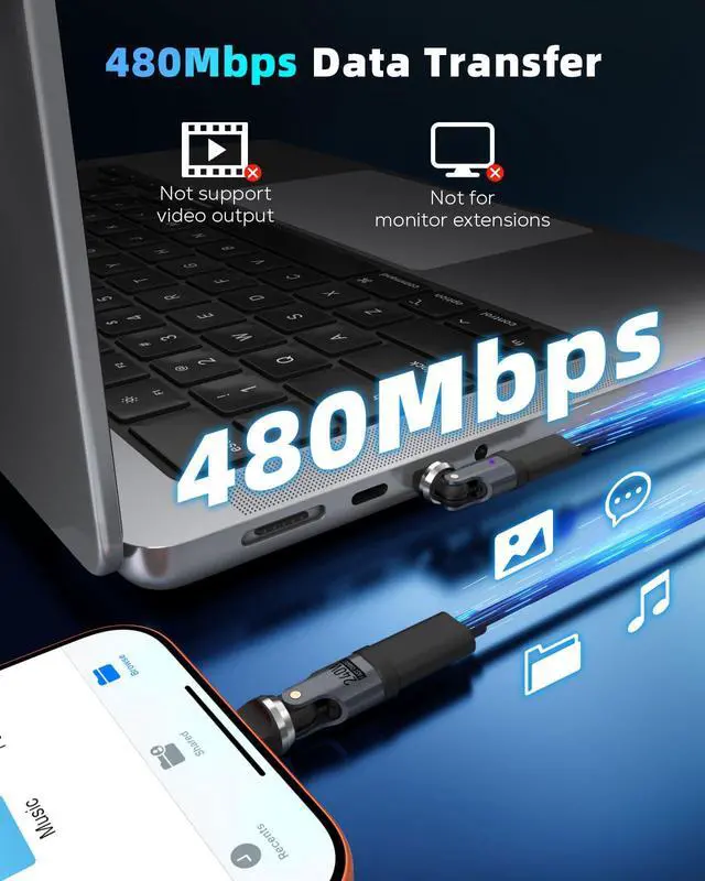 Alt view image 5 of 6 - USB C 90 Degree Adapter 240W, Right Angle 360° & 180° Ratatable, 3 PCS,Gray | 180° & 360° Rotating Design, Reduce Cable Bending & Port Strain, Fast Charging, for Smartphones/Tablets/Laptops