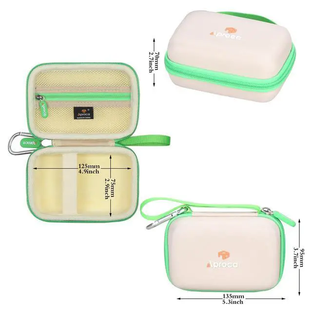 Alt view image 6 of 6 - Case Compatible with JBL Go 4 / Go 3 Ultra-Portable Waterproof Dustproof Bluetooth Speaker, Portable Storage Bag for Accessories -Sand (Case Only)