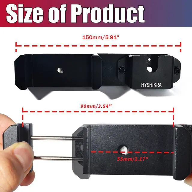 Alt view image 2 of 5 - Dual Slot Mount - Universal 25mm/1inch Ball Adapter Holder for Walkie Talkie, Mic & Smartphone | Secure Clip, Heavy Duty Design with RAM Mounts B Size Double Socket Arm