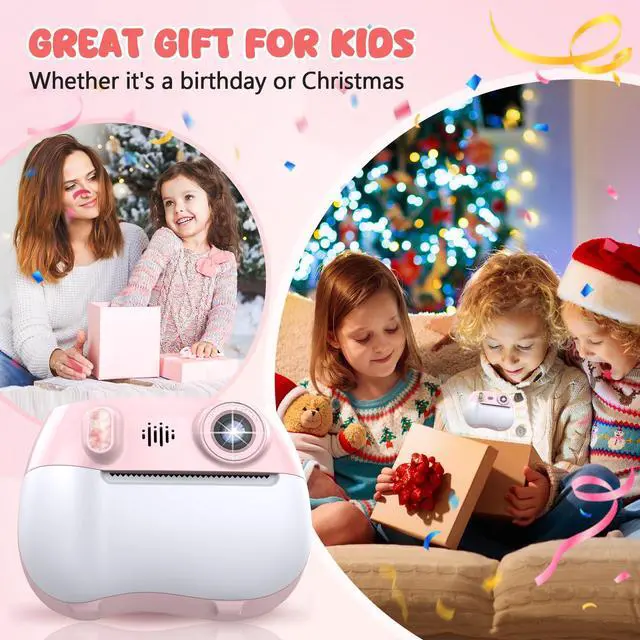 Alt view image 5 of 6 - Kids Camera Instant Print 1080P Front Rear Dual Selfie - Toddler Cameras with Digital Video Games,32GB & 5-Colored Print Paper/ 250 Photos,Easy to Use & Great Toys Gifts for Boys Girls, Ages 3-12