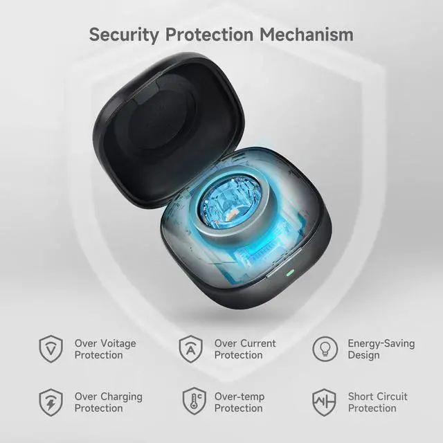 Alt view image 4 of 6 - Wireless Charger Case Compatible with Oura Ring Gen3 Heritage/Horizon Small Portable Travel Charging Box for Smart Ring, Size 6