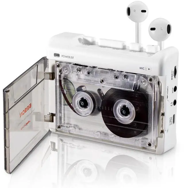 Main image of Portable Retro Recordable Cassette Player | Vintage Cassette Tape Player Recorder, Audio Player with Earphone Jack, Battery Operated or AC Powered, Tape Recorder