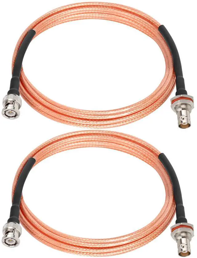 Main image of BNC Cable 5FT 2PCS, 50 Ohm BNC Male to Female Bulkhead Mount RG316 Coax for Wireless Microphone System Receiver CB Radio UHF VHF Ham Radio Amateur Radio Mobile Radio Antenna