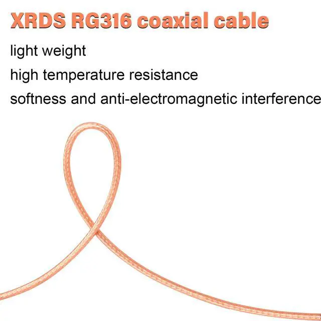 Alt view image 4 of 5 - BNC Cable 10FT, 50 Ohm BNC Male to Female Bulkhead Mount RG316 Coax for Wireless Microphone System Receiver CB Radio UHF VHF Ham Radio Amateur Radio Mobile Radio Antenna
