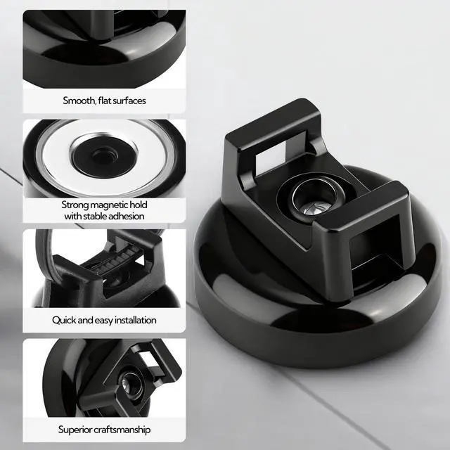Alt view image 3 of 6 - 15Pcs Magnetic Cable Tie Mount, Multipurpose Magnetic Wire Clip, 10Pcs Saddle Type Mounts Base + 10 Tapping Screws + 1 Screwdrivers, 60Pcs Cable Ties