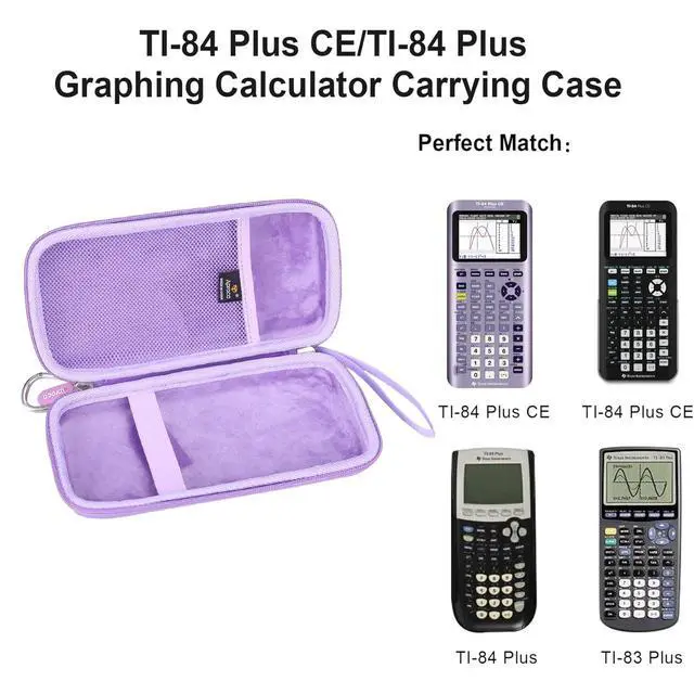 Alt view image 2 of 6 - Calculator Case Compatible with Texas Instruments TI-84 Plus CE/TI-84 Plus/TI-83 Plus/TI-89 Titanium/TI-85 / TI-86 Color Graphing Calculator -Purple (Case Only)