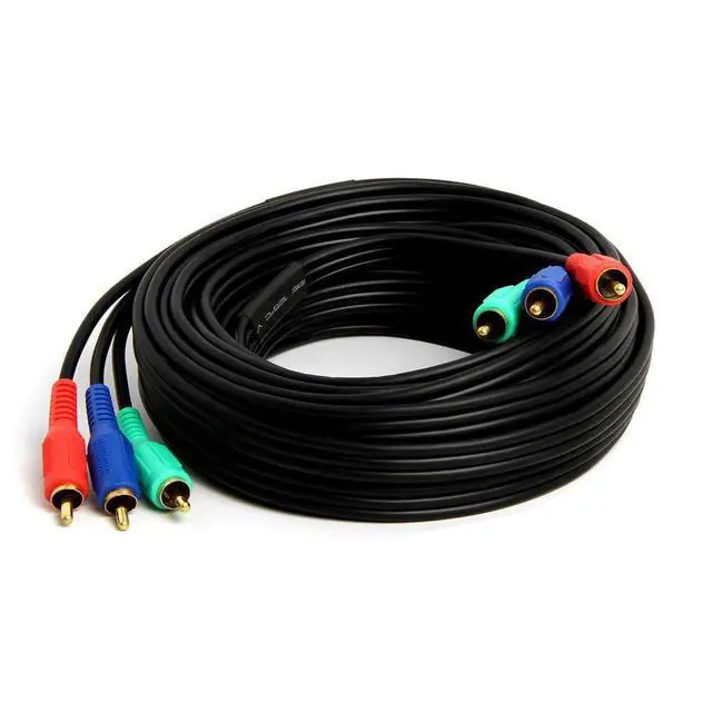 Alt view image 2 of 3 - 3-RCA Male to 3RCA Male RGB Component Video Cable For HDTV - 25 Feet