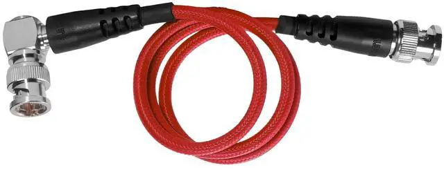 Main image of 20" 12G SDI Cable with Straight to Right-Angle Connectors for 4K 60p Camera Monitors and Transmitters | High-Speed, 4K 60P,and 8K 30P Video formats | Red