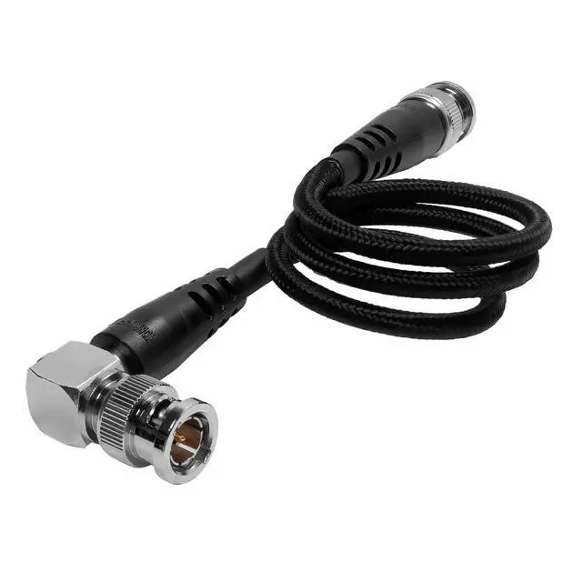 Alt view image 3 of 3 - 20" 12G SDI Cable with Straight to Right-Angle Connectors for 4K 60p Camera Monitors and Transmitters | High-Speed, 4K 60P,and 8K 30P Video formats | Black