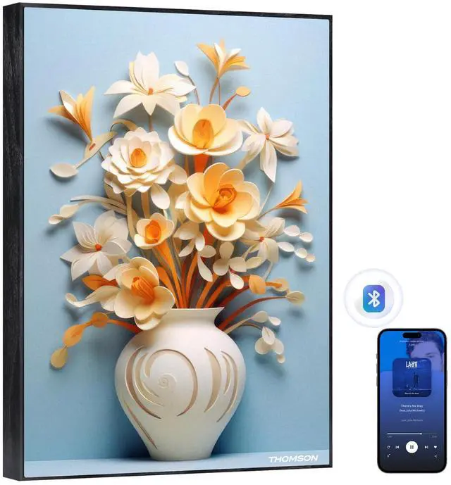 Main image of Wireless Bluetooth Speakers with Remote Control,Art Painting Decoration Speakers Wall Mounted,Built-in Battery, Suitable for Bedroom, Office, Living Room, Hotel, Restaurant