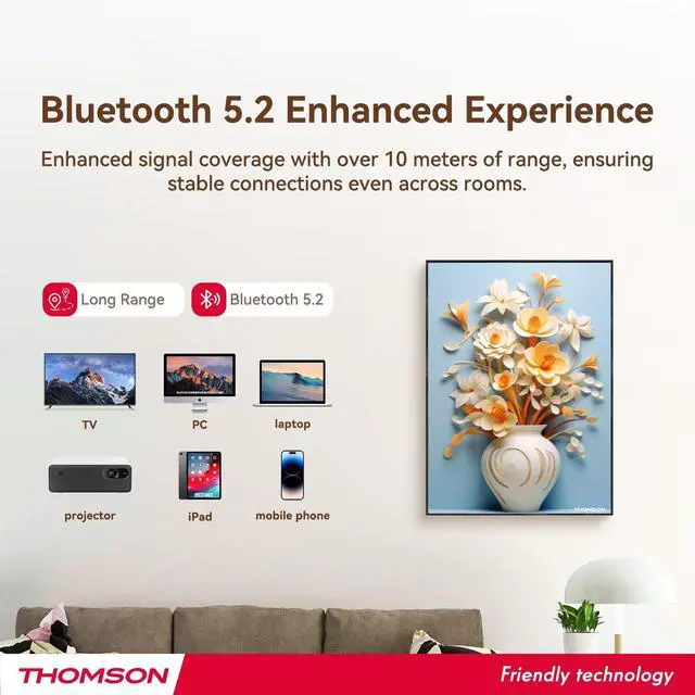 Alt view image 2 of 6 - Wireless Bluetooth Speakers with Remote Control,Art Painting Decoration Speakers Wall Mounted,Built-in Battery, Suitable for Bedroom, Office, Living Room, Hotel, Restaurant