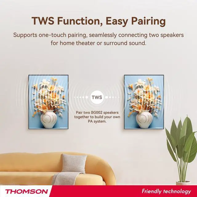 Alt view image 4 of 6 - Wireless Bluetooth Speakers with Remote Control,Art Painting Decoration Speakers Wall Mounted,Built-in Battery, Suitable for Bedroom, Office, Living Room, Hotel, Restaurant
