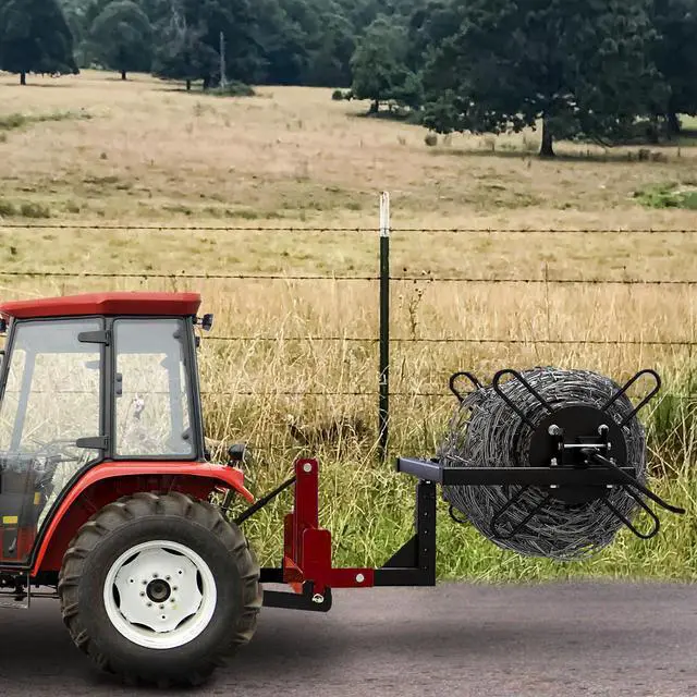 Alt view image 6 of 6 - Barbed Wire Unroller with 2" Hitch Receiver - ATV & Tractor Mounted Roller for Fencing & Farm Work, Easy-Install Bracket Plate