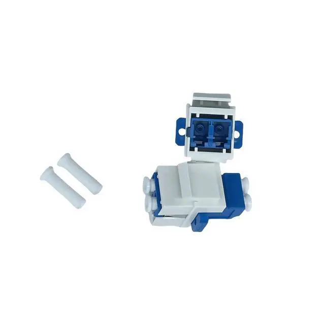 Alt view image 2 of 3 - 20 Pack LC Duplex Singlemode Fiber Optic Coupler Keystone Jack,LC to LC Duplex Coupler Keystone Jack Modular for Patch Panels and Wall Plates,Surface Mount Boxes-White