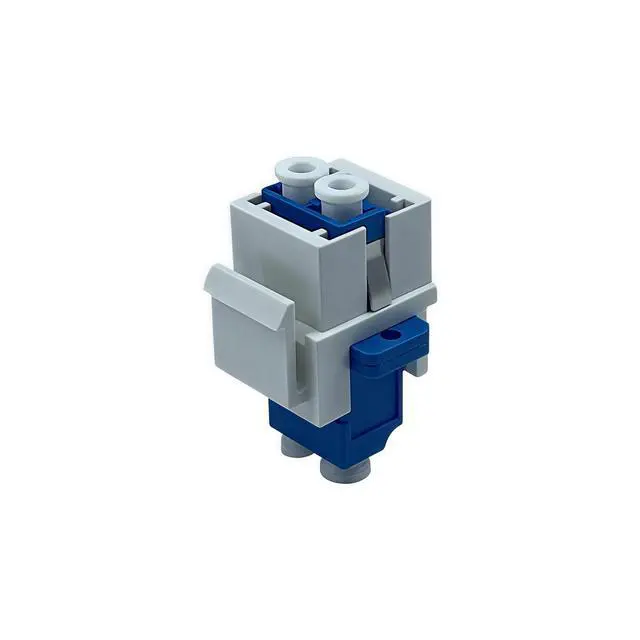 Alt view image 3 of 3 - 20 Pack LC Duplex Singlemode Fiber Optic Coupler Keystone Jack,LC to LC Duplex Coupler Keystone Jack Modular for Patch Panels and Wall Plates,Surface Mount Boxes-White