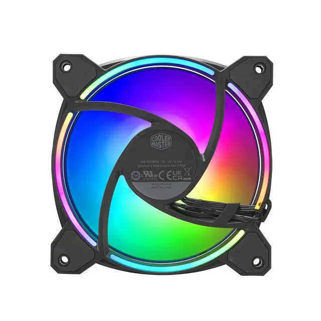Alt view image 4 of 6 - MasterFan MF120 Halo2 ARGB: Case & Cooling Fan, Dual Ring Addressable RGB Lighting, Rifle Bearing, Enlarged Air Balance Blades with Jam Sensor Protection & Upgraded Driver IC - 120mm