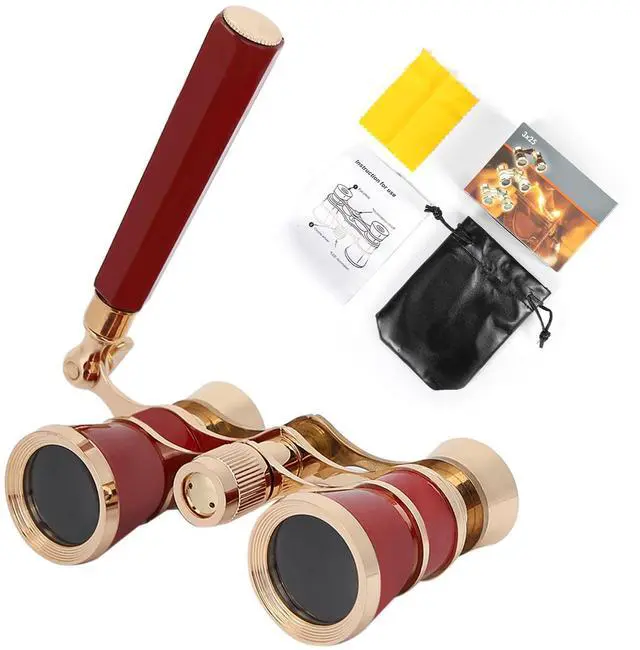 Main image of Opera Glasses Binoculars, 3X25 Concert Binoculars, High-Definition Optical Lens Adjustable Focus Button and Foldable Stretchable Handle Theater Glasses for Music Concert, Cinema