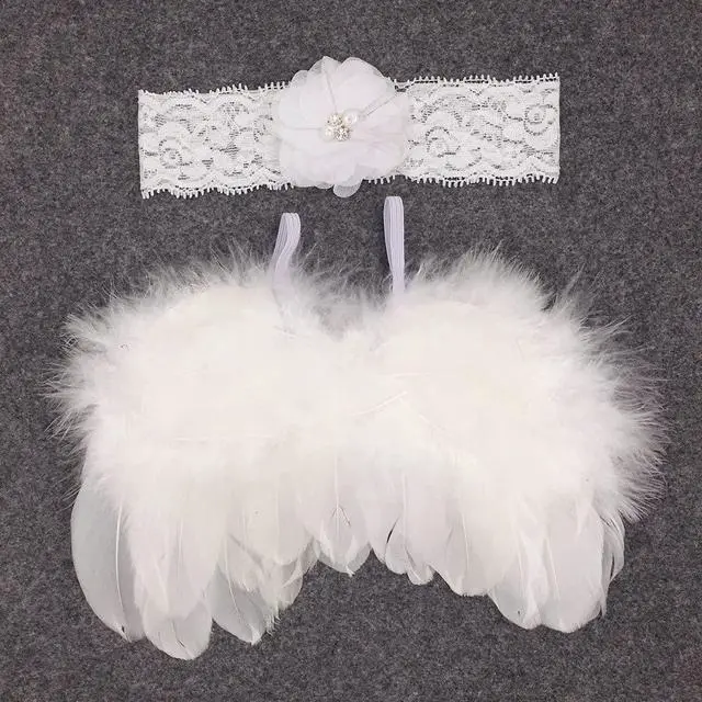 Alt view image 2 of 3 - Newborn Baby Photography Props Angel Feather Wings Set