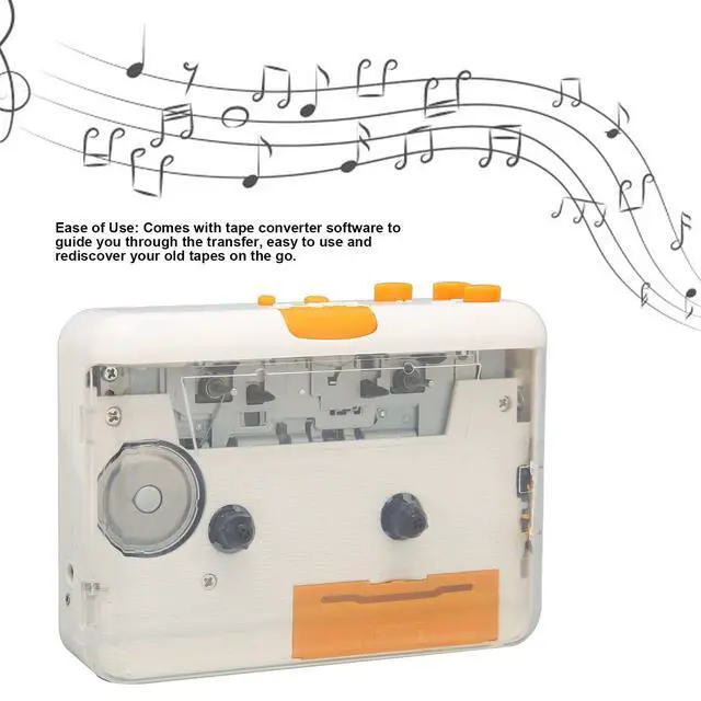 Alt view image 3 of 6 - Portable Cassette Player, Cassette Audio Player Tape to MP3 Converter Compatible with Laptops Computer, Convert Mixtapes/Tape Cassettes to for /MP3
