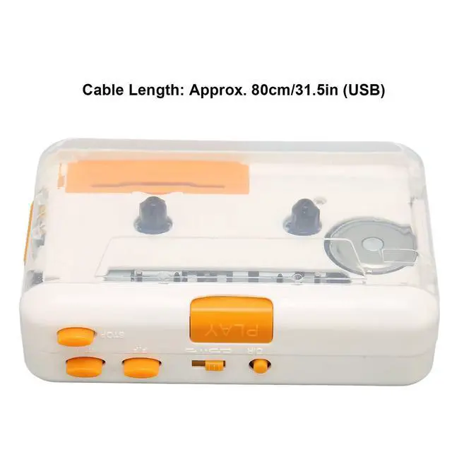 Alt view image 4 of 6 - Portable Cassette Player, Cassette Audio Player Tape to MP3 Converter Compatible with Laptops Computer, Convert Mixtapes/Tape Cassettes to for /MP3