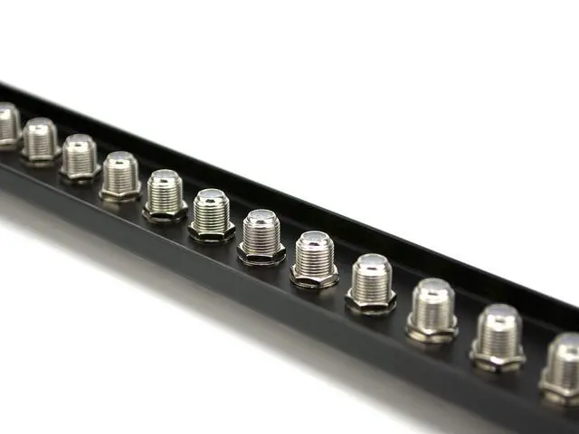 Alt view image 3 of 3 - 16 Port Fully Loaded F-Type Coaxial Patch Panel - 1U