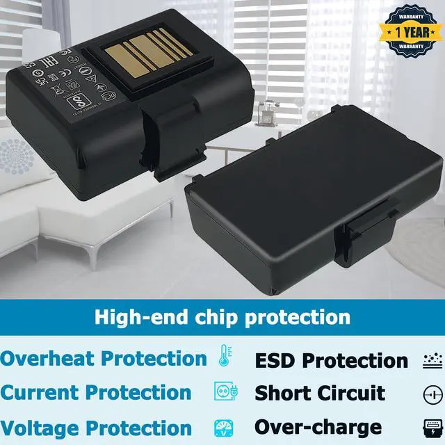 Alt view image 3 of 6 - QLN320 Battery Compatible with Zebra Printer ZQ520 ZQ521 QLN320 QLN220 QLn220HC ZR628 ZR638 ZR658 ZR668 ZQ610 ZQ620 ZQ500 ZQ510 QLN320HC 7.2V