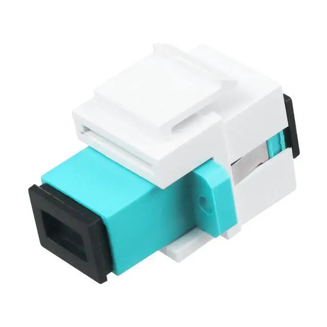 Alt view image 2 of 6 - 25-Pack SC-OM3 Fiber Optic Coupler Keystone Jack Modular for Patch Panels and Wall Plates