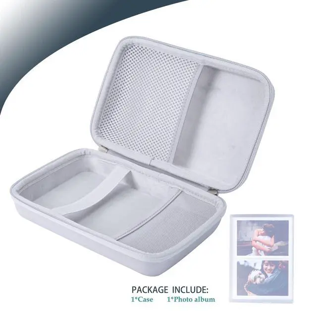 Alt view image 3 of 6 - for Fujifilm Instax Link Wide Printer Hard Travel Case (White) | Compatible with Fujifilm Instax Link Wide Photo Printer;Hard Case with included photo album,Case Only