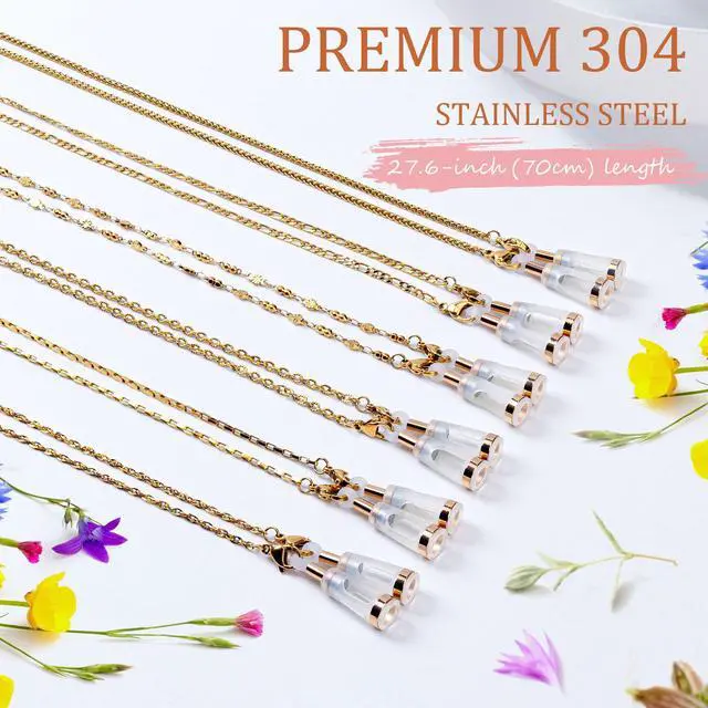 Alt view image 2 of 6 - Fashion Magnetic Anti-Lost for Airpod Strap Necklace Lanyard, Neckband for AirPods 3 2 1/ Pro/ Pro 2 (Silver Foral Crew Interlocking)