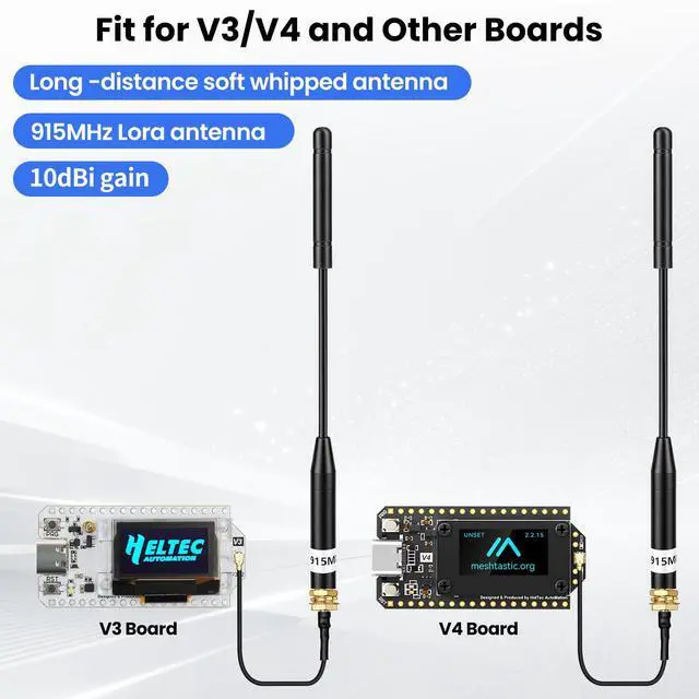 Alt view image 3 of 6 - 915MHz LoRa Antenna, Whip Antenna 20cm, Meshtastic 10dBi Gain, Black | 915MHz LoRa Antenna,10dBi Gain,SMA Male Omni Antenna,Long Range,whip antenna,Metal Emitter Design