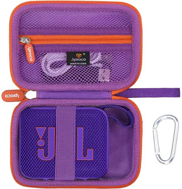 Main image of Case Compatible with JBL Go 4 / Go 3 Ultra-Portable Waterproof Dustproof Bluetooth Speaker, Portable Storage Bag for Accessories -Purple (Case Only)